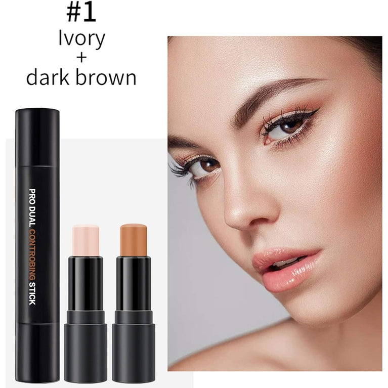 ONLYOILY Dual-End Contour and Highlighter Stick - Flawless Finish, Waterproof and Long-Lasting Makeup Tool