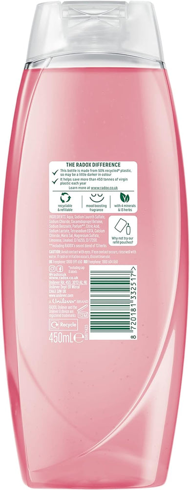 Invigorating Radox Mineral Therapy Shower Gel with Grapefruit & Ginger Scent - 450 ml (Pack of 6)