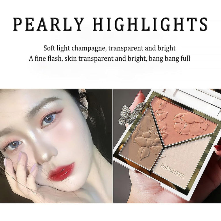 Radiant Cheek Contouring 3-Tone Blush and Highlighter Palette