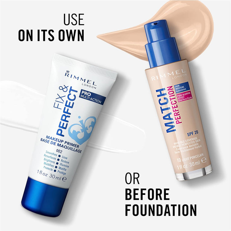 Rimmel 30ml Fix & Perfect Primer - Ultimate Solution for Flawless Makeup Base