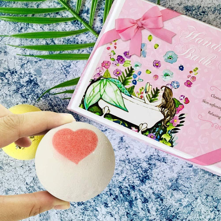 Gift Set: STNTUS INNOVATIONS 7 Natural Bath Bombs for Women, Spa Bubble Fizzies - Perfect for Christmas, Valentine's Day, Birthdays, and More