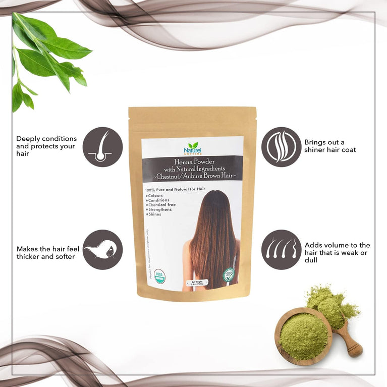 Naturel Anytime Henna Chestnut with Hibiscus | 100gm | check full listing | USDA organic