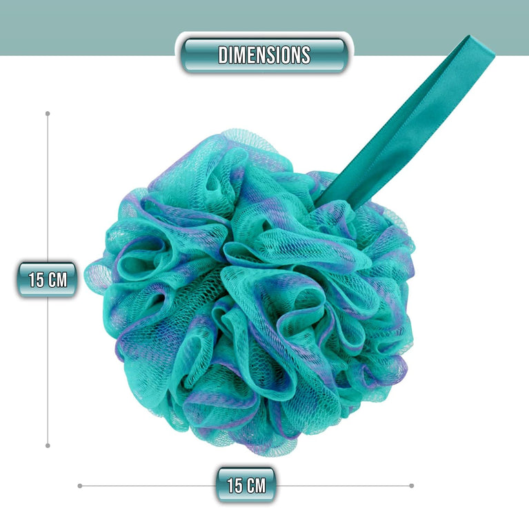 Valby Loofah Exfoliating Bath Sponge Set - Pack of 4 Oceanic Shower Scrubbers