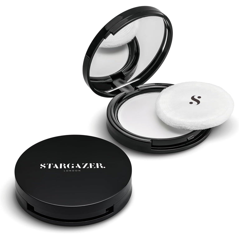 Travel-friendly Full Coverage Pressed Powder Compact with Built-in Mirror and Applicator