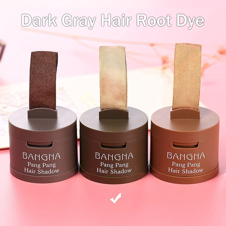 Hairline Powder Hair Shadow Powder, Dark Gray Hair Root Dye Shadow Cover, Instantly Windproof Sweatproof Hair Touch-Up for Thin Hair Grey Hairline Quick Cover Unisex (Light Brown)