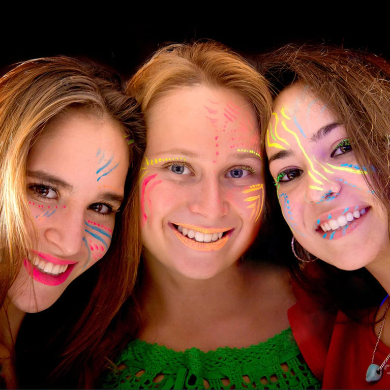 Proamate UV Glow Neon Body and Face Art Paint Kit - Perfect for Parties, Halloween, Carnivals, and Festivals (10ml)