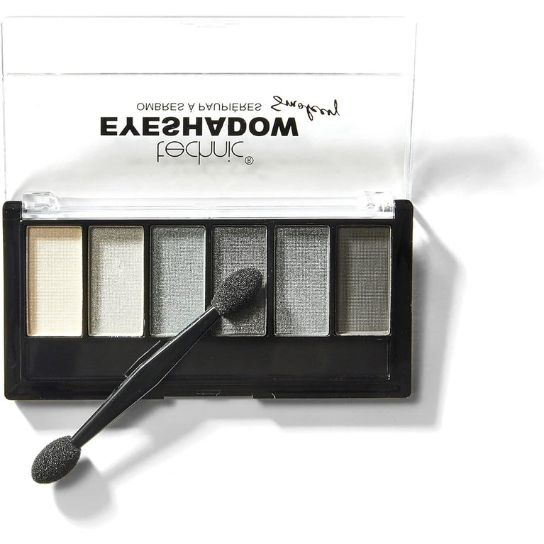 Technic Professional Smokey Eyeshadow Palette - 6 High-Pigment Grey, Silver & Charcoal Matte & Shimmer Shades for Extended Wear and Effortless Smokey Eye Creation, PETA Approved and Suitable for Vegans, 7.2g