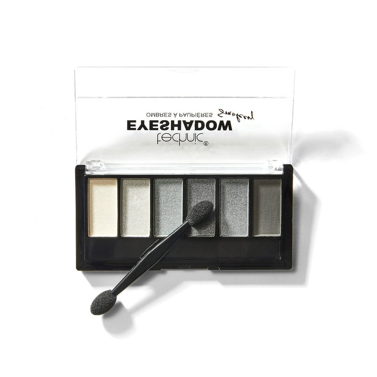 Technic Professional Smokey Eyeshadow Palette - 6 High-Pigment Grey, Silver & Charcoal Matte & Shimmer Shades for Extended Wear and Effortless Smokey Eye Creation, PETA Approved and Suitable for Vegans, 7.2g