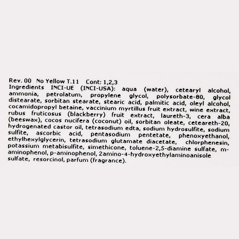 Fanola No Yellow T11 Anti-Yellow Ash Toner, 100ml - Professional Blonde Hair Color Cream