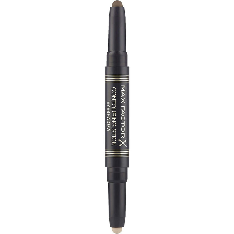 Max Factor Duo-Tone Contouring Eyeshadow Stick in Warm Taupe & Amber Brown with Smudge-Proof Creamy Formula for Enhanced Eye Looks