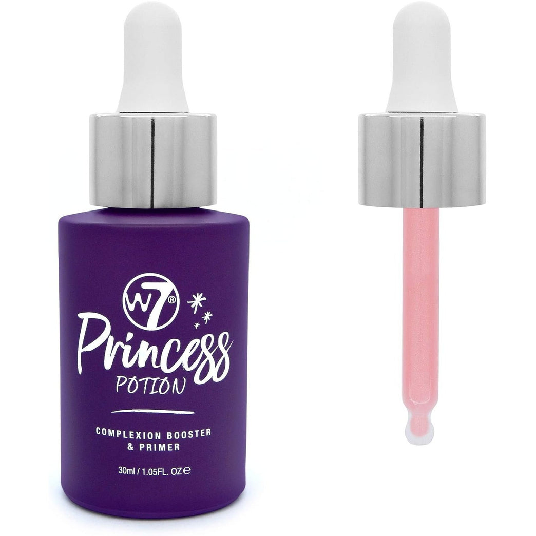 W7 Radiant Skin Purple Primer Drops - Flawless Makeup Base for Princess-Like Complexion