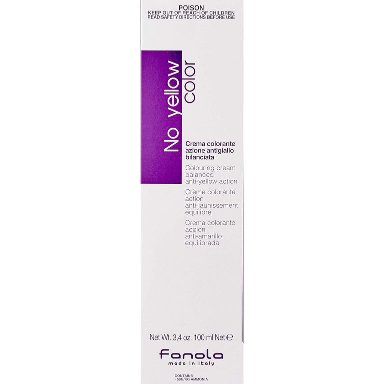 Fanola No Yellow T11 Anti-Yellow Ash Toner, 100ml - Professional Blonde Hair Color Cream