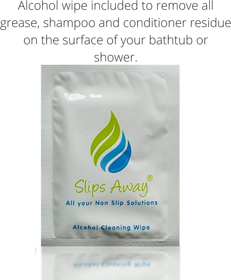 Anti-Slip Shower Stickers for Bath Safety (8 White Strips)