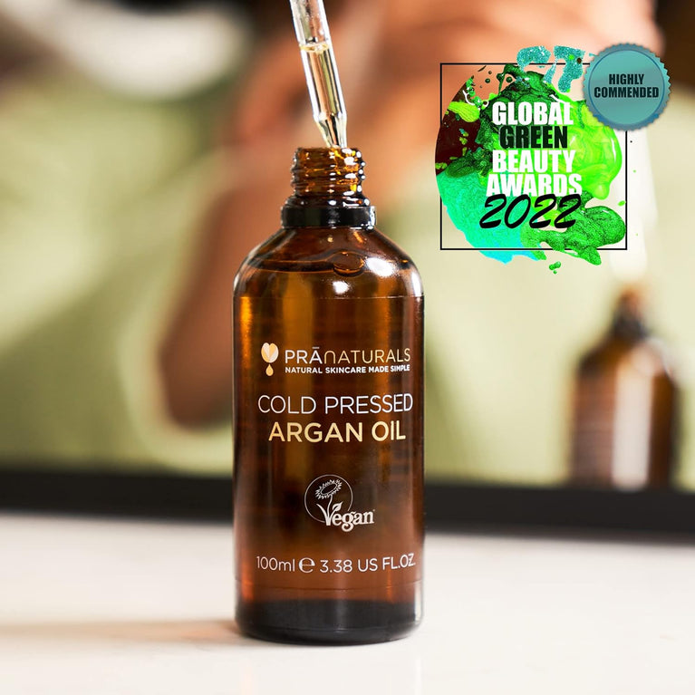 100% Pure Moroccan Argan Oil for Skin, Hair & Nails - Rich in Vitamin E - Vegan & Cruelty-Free