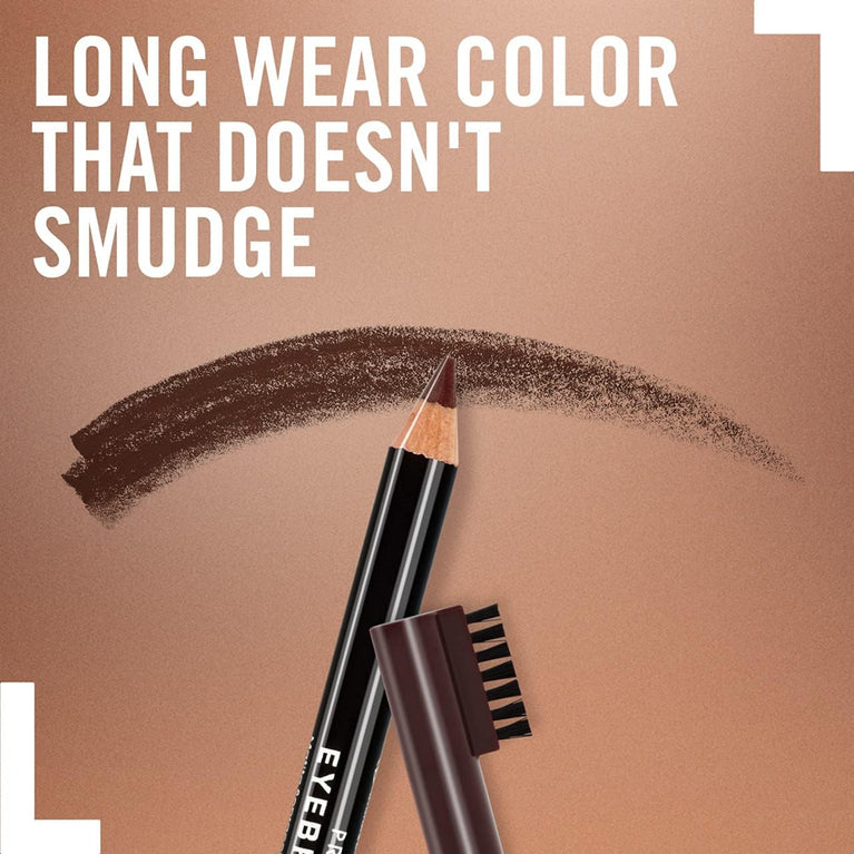 Rimmel London Dark Brown Eyebrow Pencil with Brush Applicator, 1.4g - For Perfectly Defined and Groomed Brows