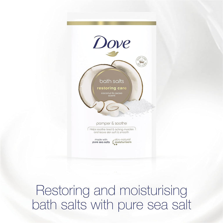 Dove Coconut and Cacao Restoring Care Bath Salts with Skin-Natural Moisturizers
