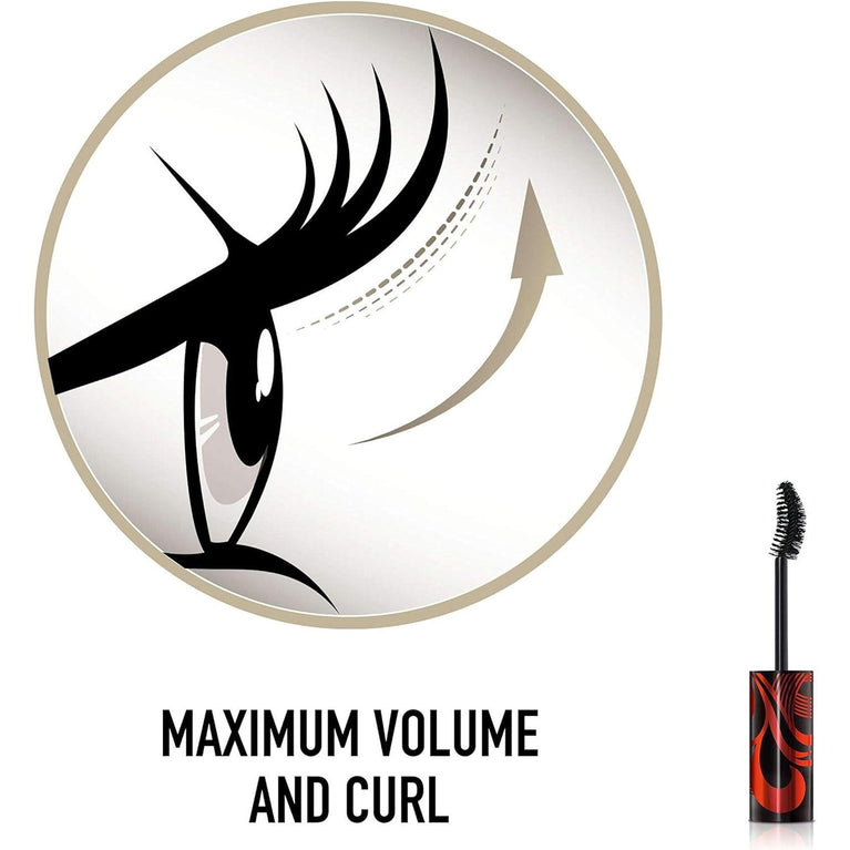 Max Factor Sculpting Mascara for Volume and Curls, Curved Brush Design, Hypoallergenic, in Black, 11 ml