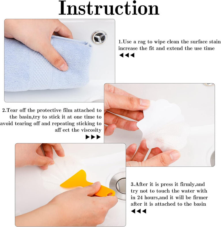 Shell Shape Non-Slip Bathtub Stickers with Premium Scraper for Bathroom Safety