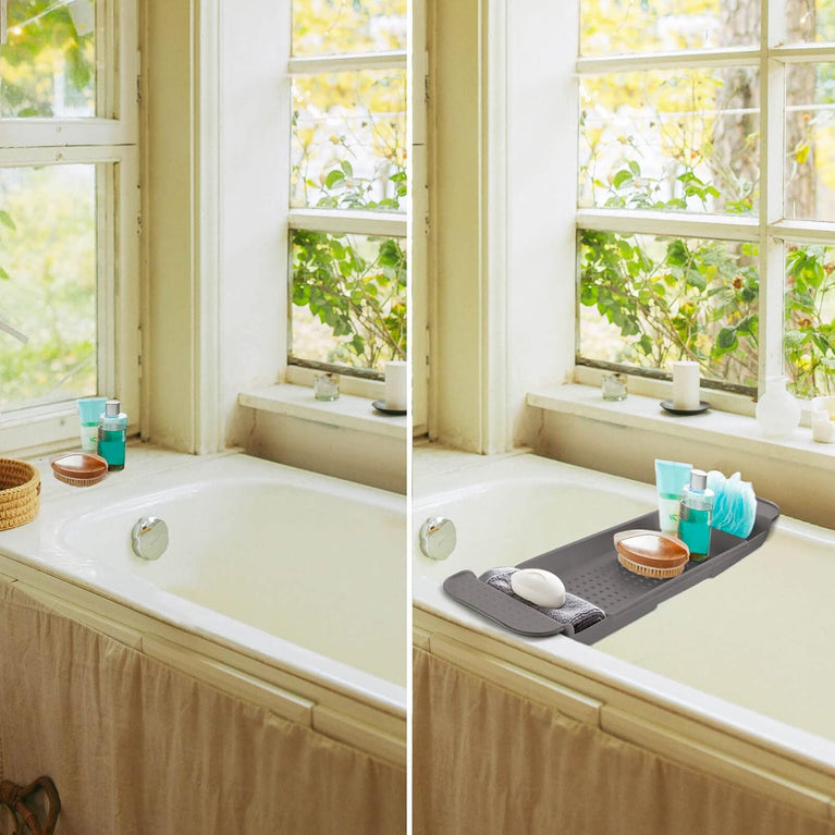 YORKING Adjustable Bath Rack Trays for Bathtub and Bathroom Organization