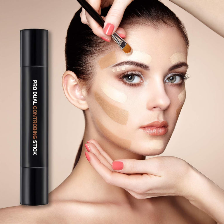 ONLYOILY Dual-End Contour and Highlighter Stick - Flawless Finish, Waterproof and Long-Lasting Makeup Tool