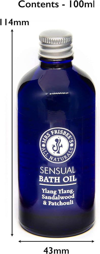 Sensual Aromatherapy Bath Oil with Sandalwood, Patchouli & Ylang Ylang - 100ml