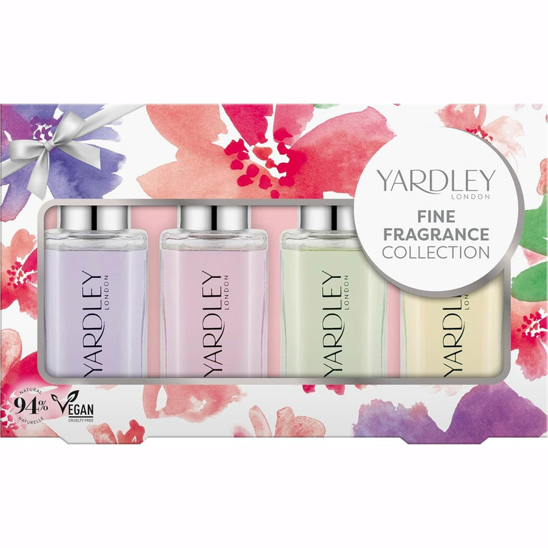 Yardley Traditional Mini-EDT Set 4x10ml - Fragrance Gift Set for Her - Floral Collection with Natural Ingredients