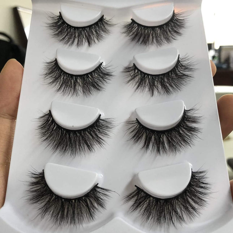 Ultra-Soft 3D Faux Mink Eyelashes Multipack - Lightweight, Hypoallergenic, and Reusable Wispy Eyelashes for Natural Volume and Curl