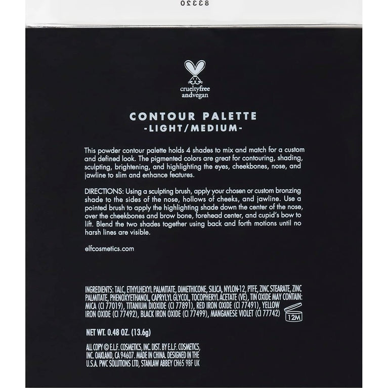 Vitamin E-Infused 4-Shade Customizable Contour Palette for Ultimate Versatility