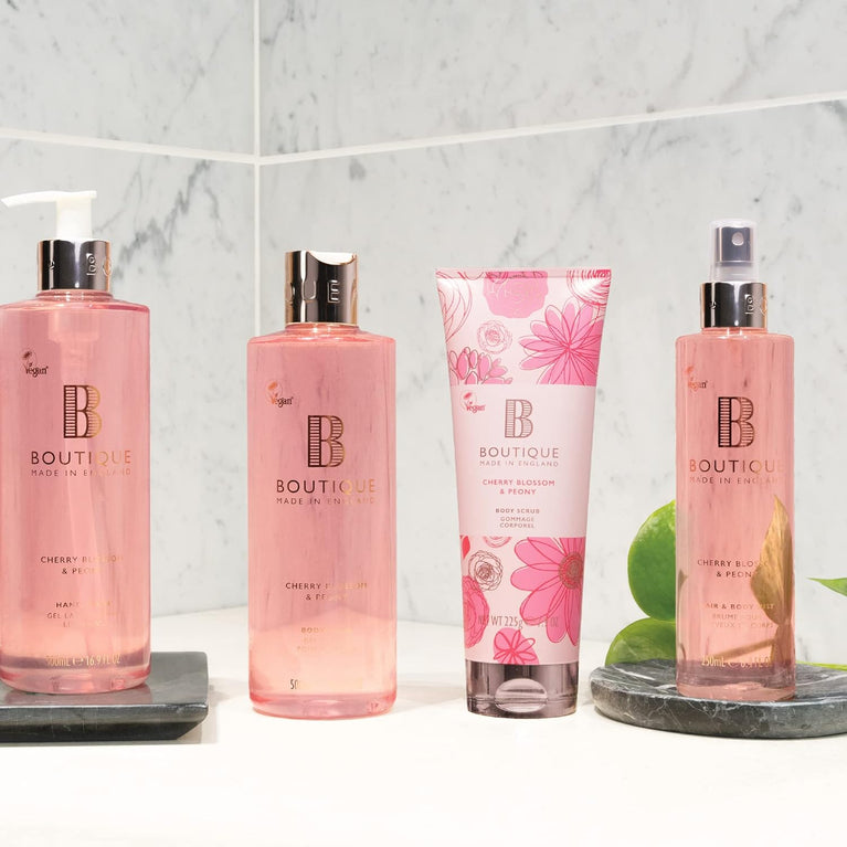 Cherry Blossom & Peony Hair & Body Mist with Essential Oils 250ml - Vegan - Made in England
