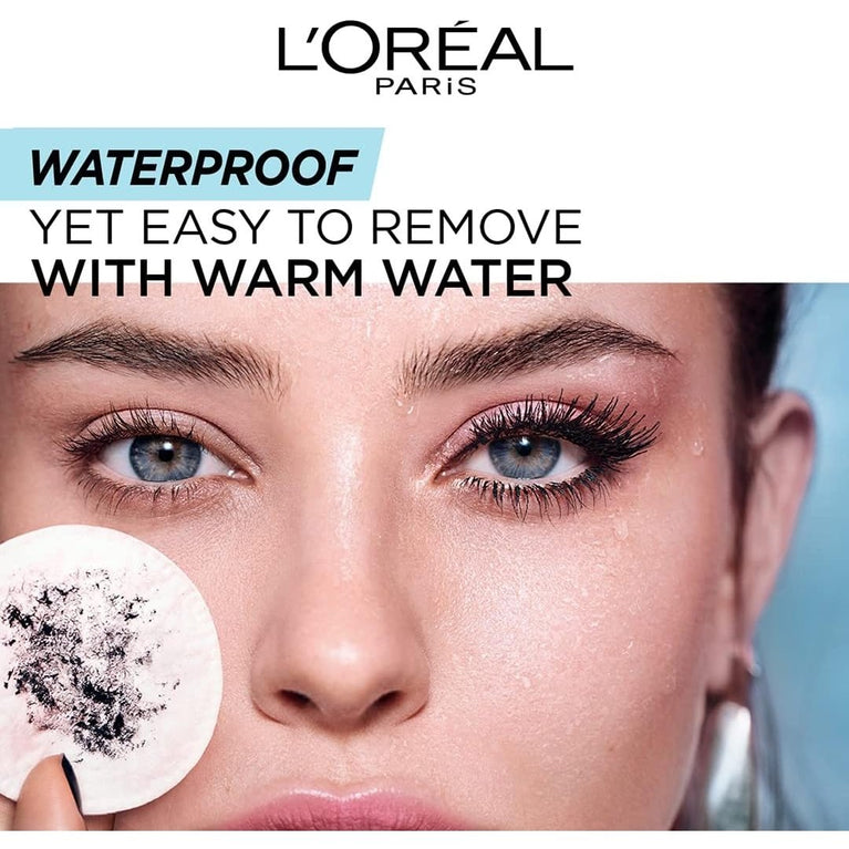 L'Oreal Paris Inflated Lashes Mascara, Long Lasting, Resistant to Smudging and Flaking, Easy Removal with Warm Water, Black