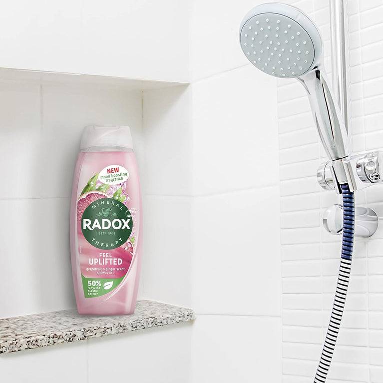 Invigorating Radox Mineral Therapy Shower Gel with Grapefruit & Ginger Scent - 450 ml (Pack of 6)