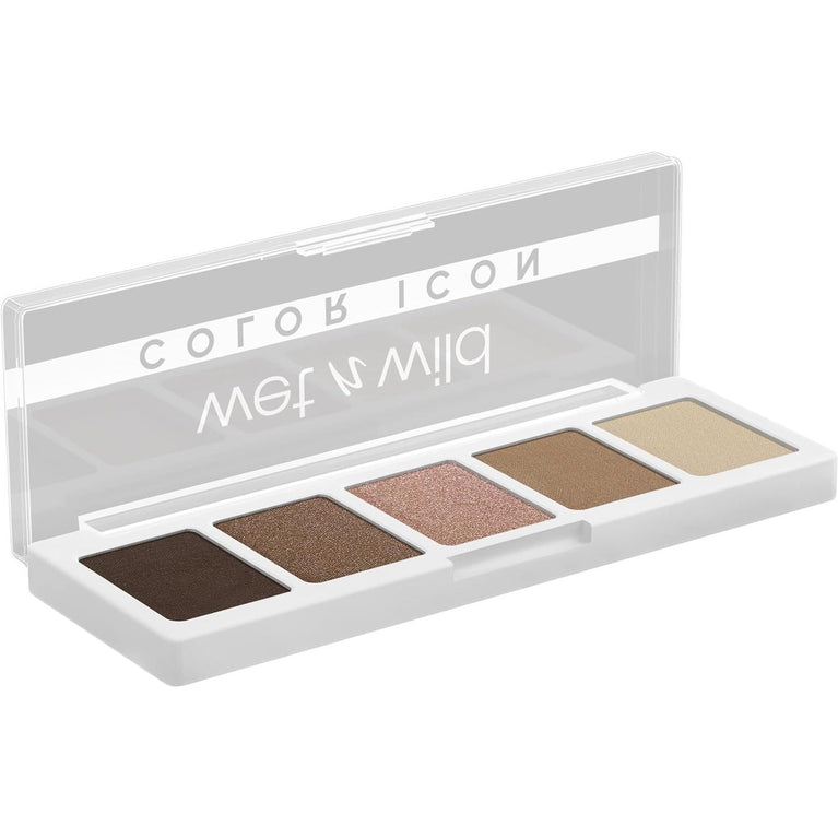 Wet 'n' Wild Color Icon Everyday Glam Eyeshadow Palette - 5 High-Impact, Pigmented Shades, Dermatologically Tested and Animal Cruelty-Free, Walking On Eggshells
