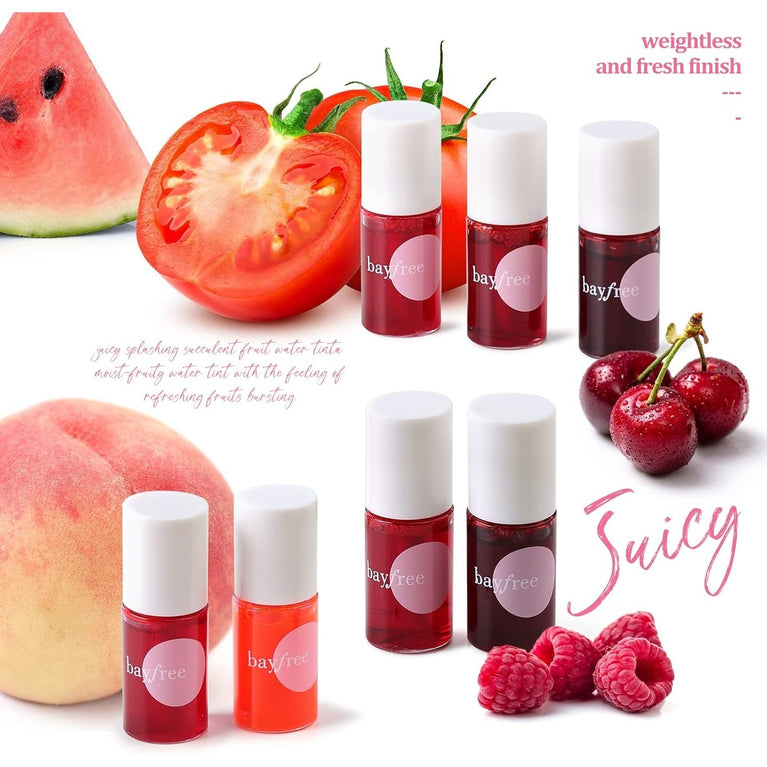 Bayfree All-Day Wear Lip Tint Kit - Waterproof, Non-Sticky Lip Stain with Matte Finish and Nourishing Ingredients (Juicy)