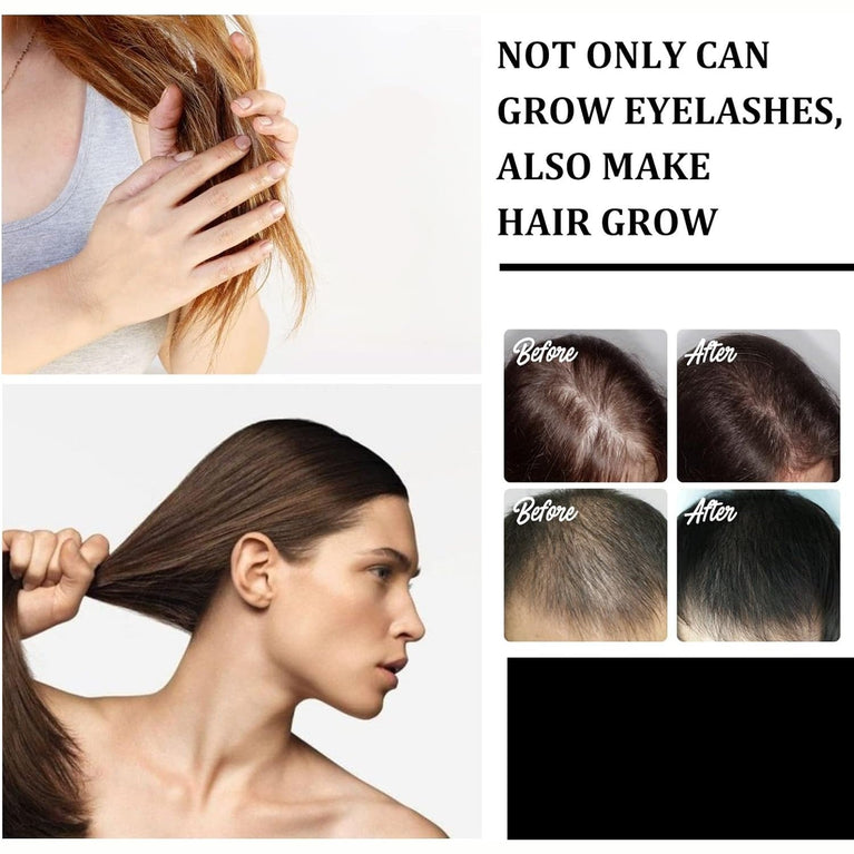 Rapid Lash and Brow Growth Serum with Castor Oil - 100% Natural Eyelash Enhancer & Hair Treatment - 10ML Booster for Full, Long, Thick Lashes and Eyebrows