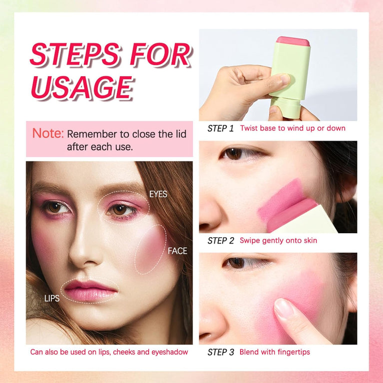 Effortless Glow 3-in-1 Multi-Stick Blusher Contour for Eyes, Lips and Cheeks