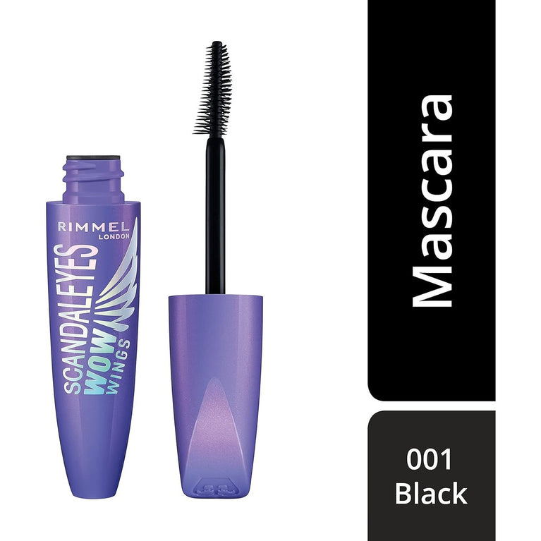 Rimmel Scandaleyes Extreme Volumising and Winged Mascara, Long-Lasting, Smudge-Proof, 12 ml, Black