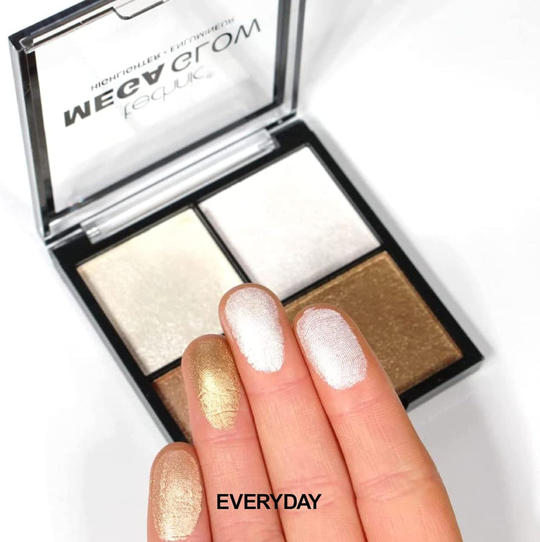 Technic Radiant Shimmer Highlighter Quartet - Vegan & Cruelty-Free Glow Palette