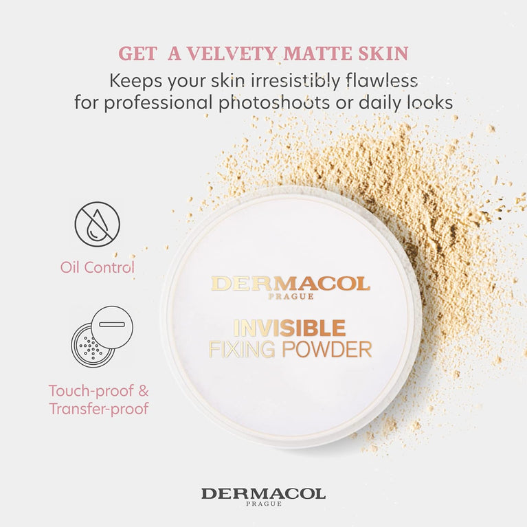 Dermacol Touch-Proof Translucent Setting Powder for Oil Control and Matte Finish, 13.5g