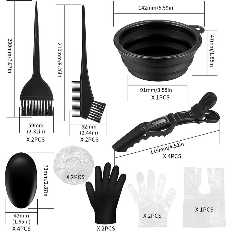 18-Piece Hair Coloring and Dyeing Tools Kit