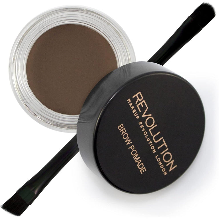 Revolutionary Dark Brown Brow Pomade with Smudge Proof and Waterproof Formula, 2.5g