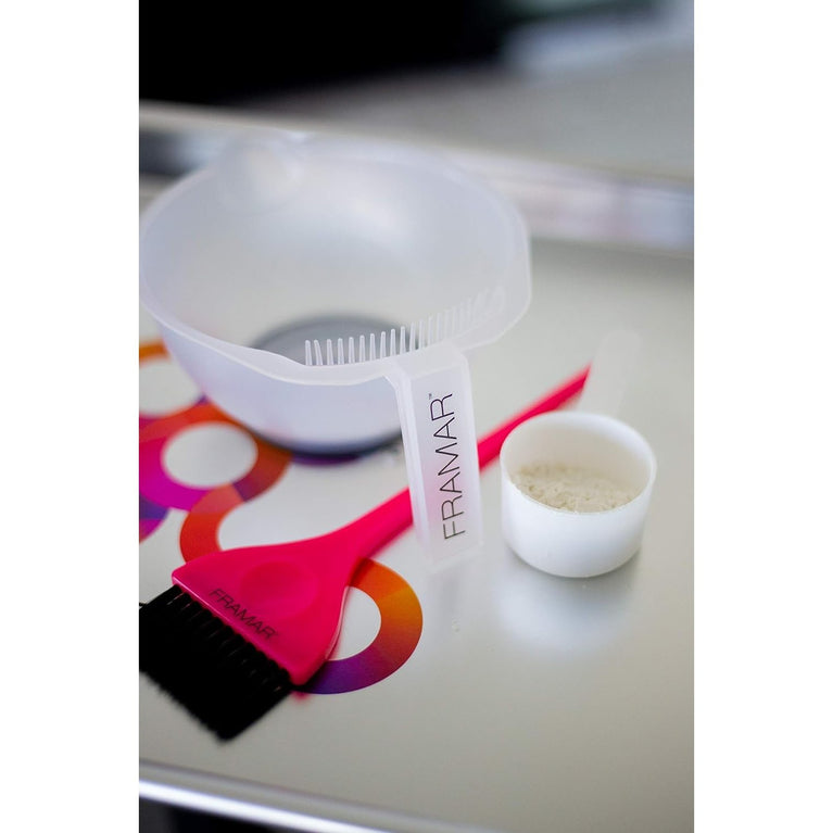 Framar Classic Hair Dye Brush – Pink Hair Colouring Tool with AccuSoft Bristles