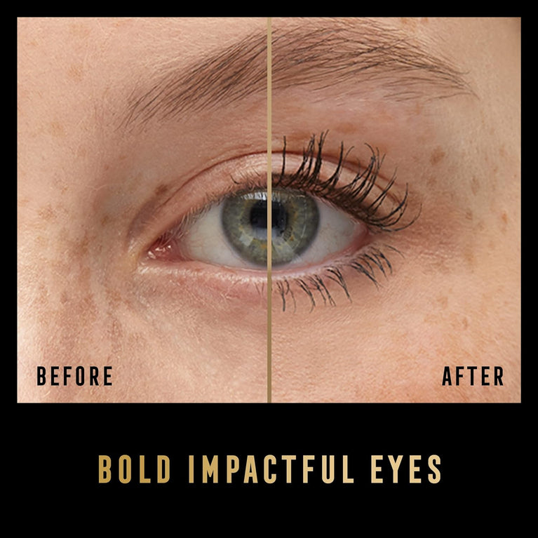 MAX FACTOR Pro-Vitamin B5 Infused Flake-Free Volumising Mascara - False Lash Effect, Long-Lasting, Smudge-Proof - Shade 01 Black (13.1ml)