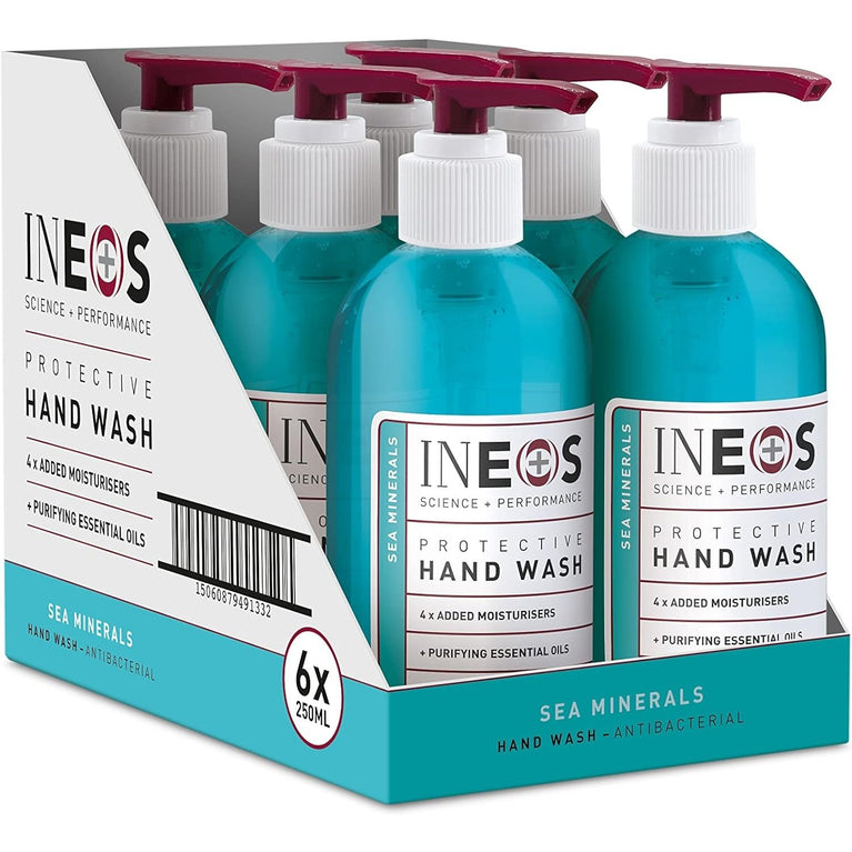 Moisturising Liquid Hand Soap with Sea Minerals - Pack of 6 x 250ml Bottles