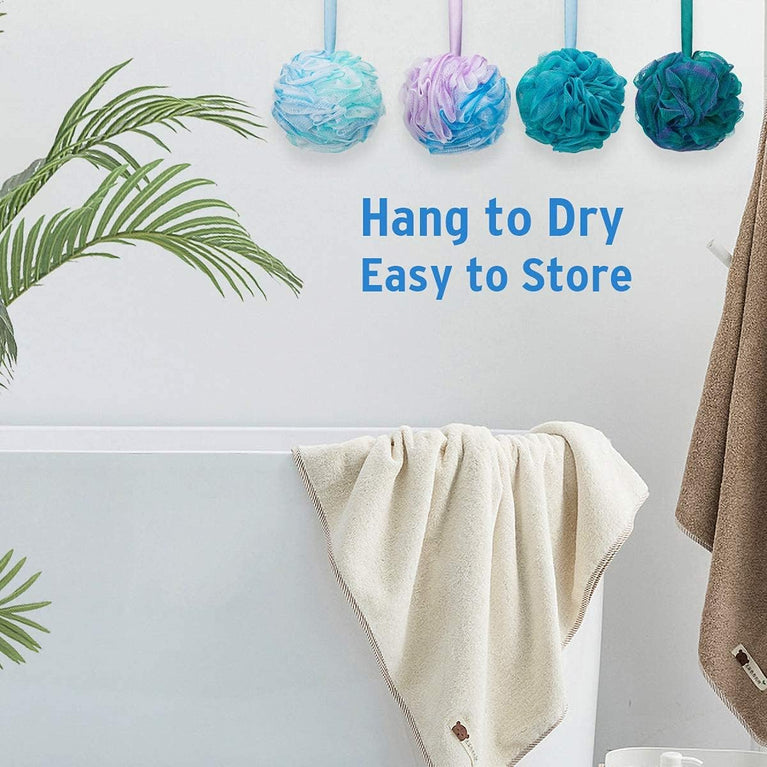 Luxurious DadyMart Bath Shower Loofah Sponge Set for Men and Women - Set of 4