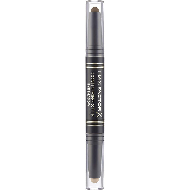 Max Factor Duo-Tone Contouring Eyeshadow Stick in Warm Taupe & Amber Brown with Smudge-Proof Creamy Formula for Enhanced Eye Looks