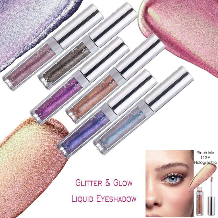 Weixinbuy Glamorous Glitter Liquid Eyeshadow - 12 Metallic Shades, Long-Lasting, Waterproof & Highly Pigmented (101#Cream)