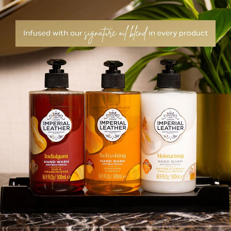 Imperial Leather Moisturising Hand Wash with Cotton Flower & Vanilla Orchid, Antibacterial, Signature Oil Blend, Pack of 6 x 500ml
