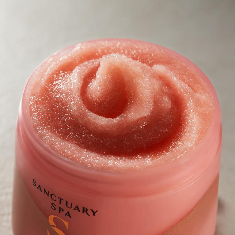 Sanctuary Spa Lily and Rose Salt Body Scrub, Exfoliating Pink Himalayan Salt with Vitamin E and Almond Oil, Vegan and Cruelty Free, 300g - Luxurious Exfoliating Body Scrub with Pink Himalayan Salt