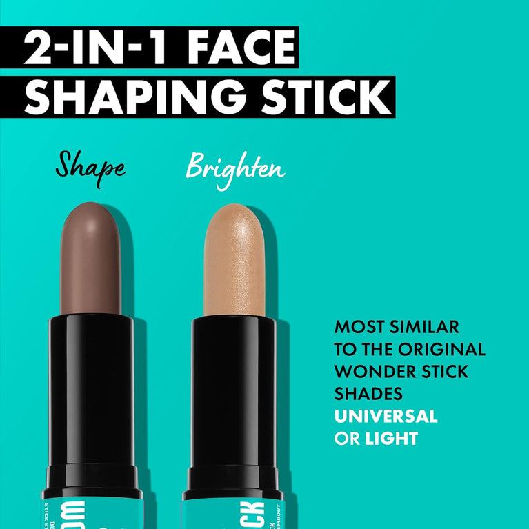 NYX Professional Vegan Makeup Duo, Highlight & Contour Wonder Stick in Fair Shade