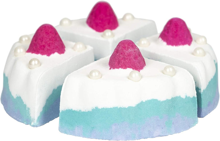 Beauty Fabrics & Flowers Cake Shaped Bath Bomb Vegan Spa Gift Set
